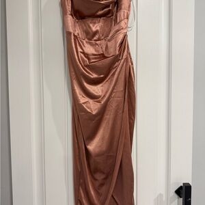Windsor rose gold Satin Dress